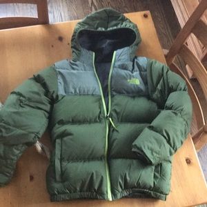 North face down jacket fully reversible